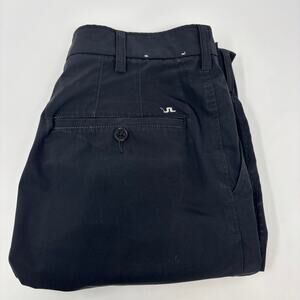 J. Lindeberg Solid Black Mens 32x34 Golf Polyester‎ Pants
